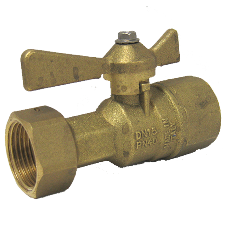 DZR Ball Valve Female with MDPE Pipe Connection & Female/Male Swivel Nut